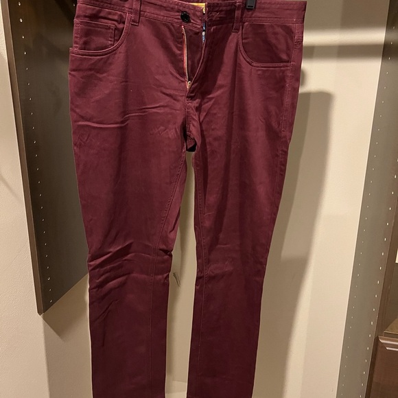 Burgundy Pants with Paisley Lining - Picture 8 of 8